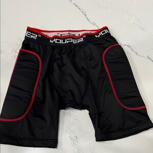 Hype Black padded football girdle with Red Trim